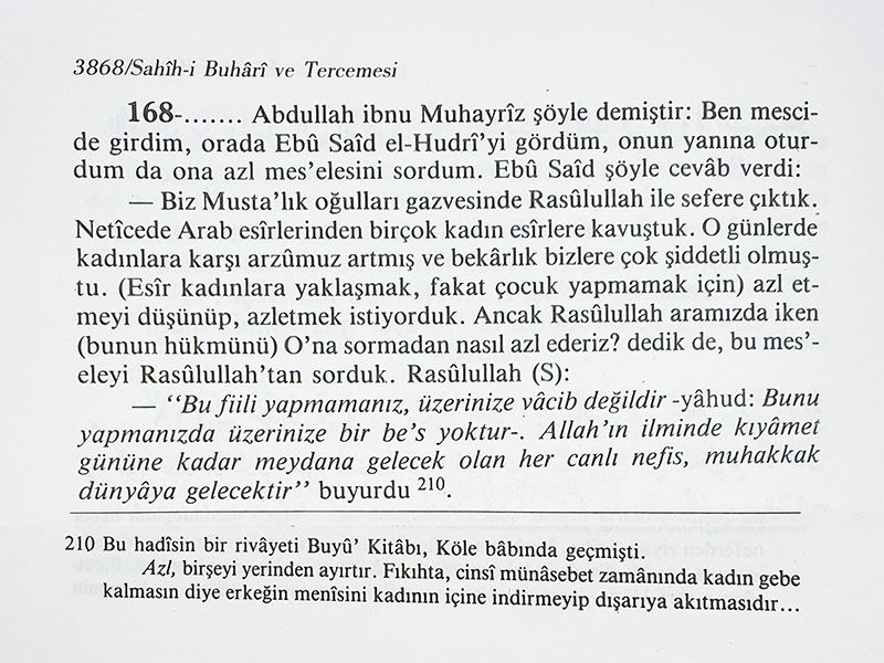 Buhari'de savaş esirlerine tecavüz hadisi